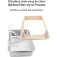 thumbnail image 3 of Stainless Steel Litter Box, Semi Enclosed High Side Cat Litter Box, Top Entry Litter Boxs for Senior Cats, Leak-Proof, Non-Sticky, Easy Clean, Ideal for Indoor Cats Kitten, 3 of 7