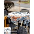 thumbnail image 5 of Outdoor Tablecloth with Umbrella Hole for Patio/Picnic/Party/Camping, Octopus Coastal Waterproof Table Cloth Square Cover Washable, Summer Beach Coral Starfish Ocean (60"x 60"), 5 of 8