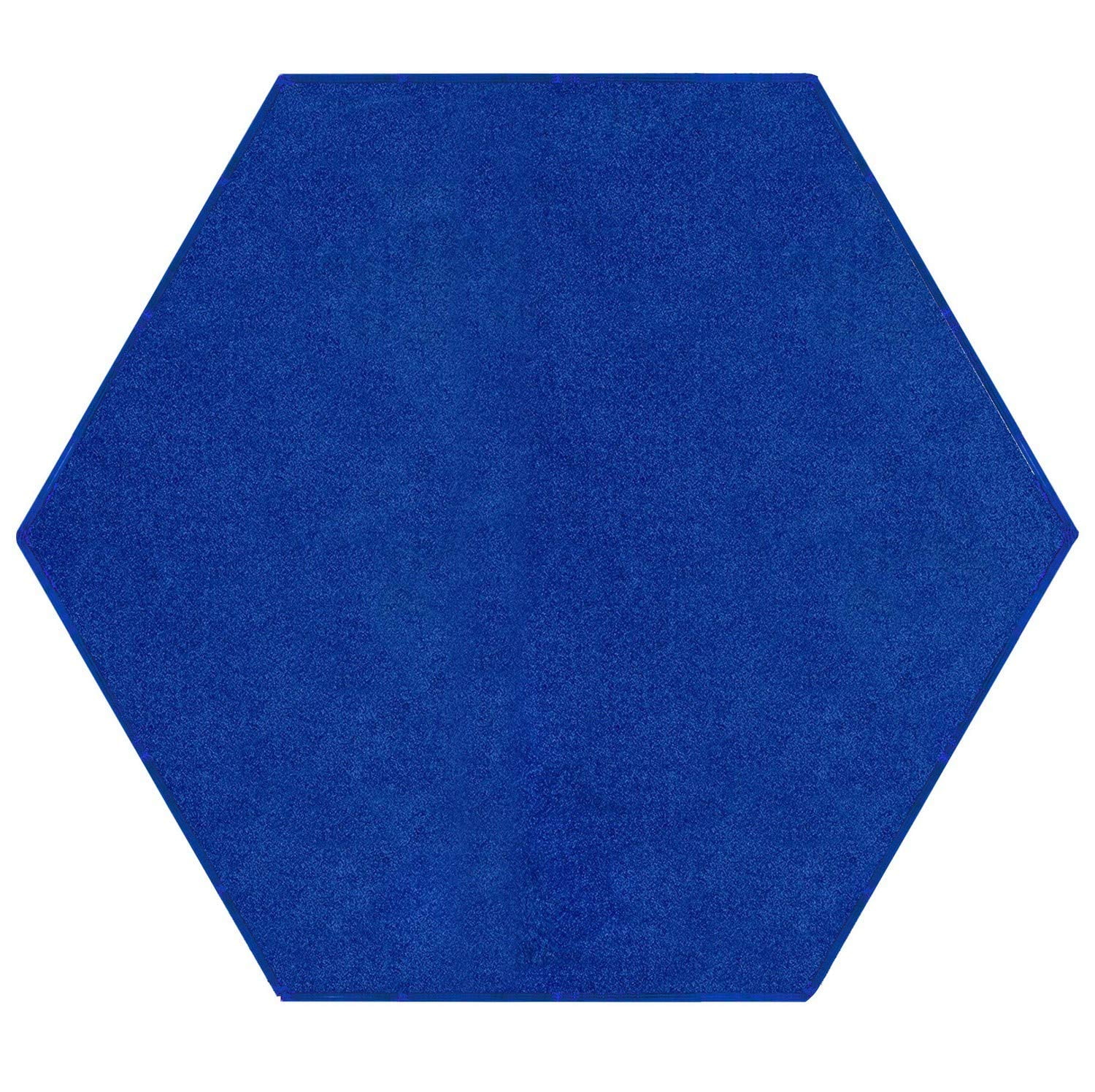 Bright House Solid Color Hexagon Shape Area Rugs Neon Blue 12