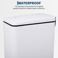 thumbnail image 5 of Slim 2.6 Gallon Kitchen Step Trash Can, Soft Close Lid Stainless Steel Garbage Bin with Inner Bucket, Space Saving for Home Office Bathroom Narrow Spaces - White, 5 of 8