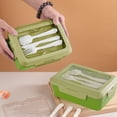 thumbnail image 3 of sruoe Bento Box, Lunch Boxes for Adults, bento box lunch, Portable Leakproof Heated Bento Container, Microwave Safe Heated Lunch Boxes for Storage Home Office Work Study, Plastic, 3 of 6