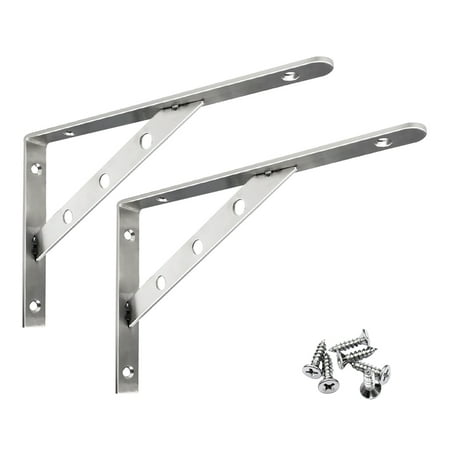 

2pcs Heavy Duty Stainless Steel Bench Table Shelf Bracket Frame Triangle Support