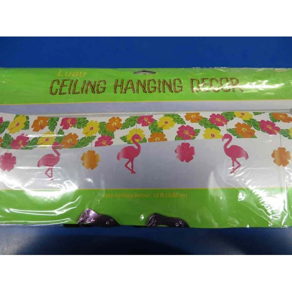 Flamingos Tropical Bird Hawaiian Beach Luau Theme Pool Party Ceiling Decoration