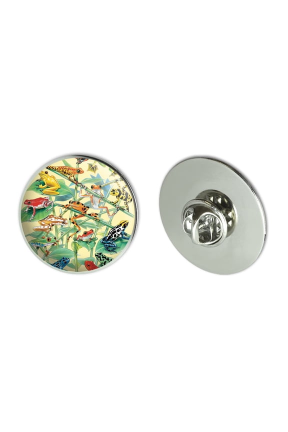 Tropical Rainforest Frogs Froggies Dart Metal 1.1" Tie Tack Hat Lapel Pin Pinback