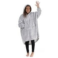 thumbnail image 2 of The Comfy Dream Jr Kids Oversized Microfiber Wearable Blanket, Heather Gray, 2 of 4