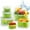 Green, variant on Vegetable Containers for Fridge, Luxear Fruit Vegetable Storage Container, BPA Free with Lid & Colander Fruit Containers 0.7 1.35 2.3 3.8 5.8L Fridge Organizers 5 Pack Green