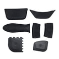 thumbnail image 1 of Funda de silicona antideslizante para asas calientes, para horno, ollas y sartenes 7 piezas negro, 1 of 9