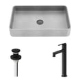 thumbnail image 5 of Vigo Vgt2077 Sterling 14" Concrete Vessel Bathroom Sink - Black, 5 of 7