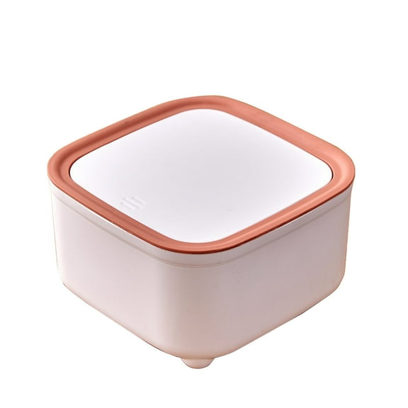 CASAFUN Mini Desktop Trash Can with Lid,Small Garbage Bin for Compact Spaces Under Tables & Counters,Miniature Wastebasket for Office Kitchens Bathrooms Bedrooms Dorms