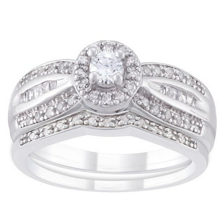 Always and Forever Platinaire 3/8 Carat T.W. Diamond Bridal Ring Set, Size 7 Only