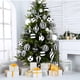 thumbnail image 2 of 1-6 piezas de bolas navideñas de 8-30 cm pintadas a mano en blanco y negro para colgar en el árbol de Navidad, adornos para decoración del hogar, regalo de Año Nuevo 2024, 2 of 5