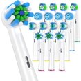 thumbnail image 1 of Replacement Toothbrush Heads Compatible with Oral B Electric Toothbrush,16pcs White Toothbrush Heads Refill for 4Precision,4Sensitive,4Precision PRO,4Cross,Medium and Soft Brush Heads, 1 of 5