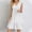 White, variant on Busydd Summer Dresses for Women 2025 Solid Color V Neck Spring Dress Casual Sleeveless Pleated Sundresses for Women Trendy Loose Tiered Mini Dress