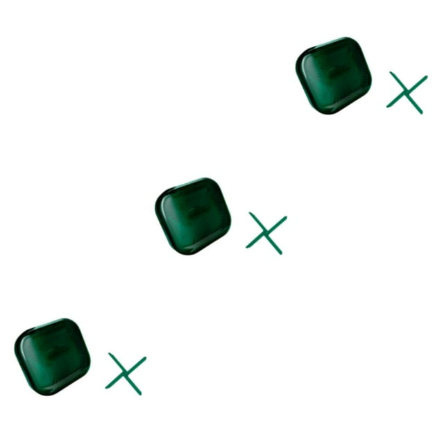 VONKY Étui Portable Boîte de Rangement pour Appareils Dentaires Protège-Dents Scellé Plastique Transparent Porte-Coton-Tige Vert P 3ensemble