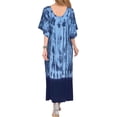 thumbnail image 3 of HAPPY BAY Women's Loose Fashion House Wear Swing Dresses 2X-3X Navy, Tie Dye, 3 of 3