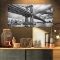 thumbnail image 1 of Manhattan Bridge in Gray Shade - Cityscape Photo Canvas Print, 1 of 3