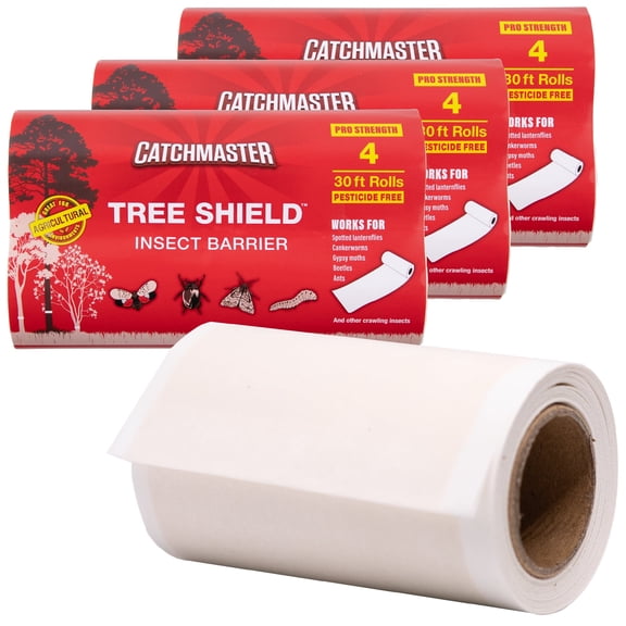 Catchmaster Tree Shield Insect Barrier, 30ft Rolls 12PK, Crawling Insect Trap for Trees