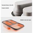thumbnail image 4 of "3 Compartment Lunch Box - Lunch Box for Adults, Foldable Silicone Lunch Box - Includes Men's Work Cutlery for Convenient Meal Prep.", 4 of 5