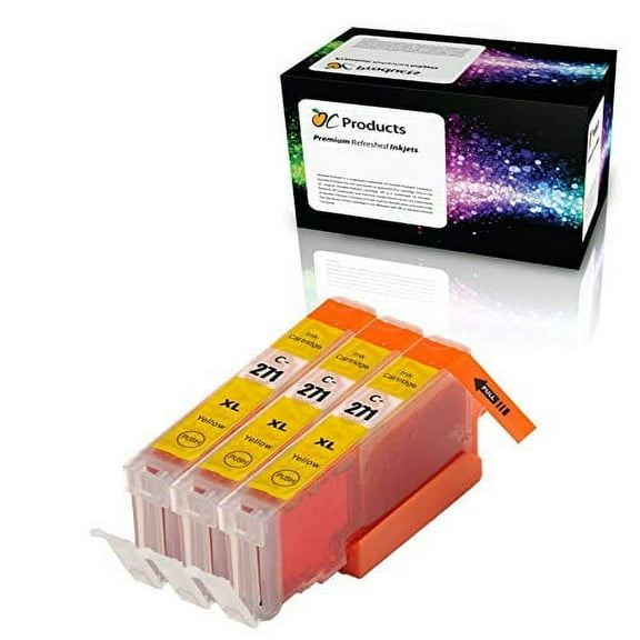 OCProducts Compatible Ink Cartridge Replacement for Canon CLI-271 CLI-271XL 3 pack for PIXMA MG7720 MG5720 MG6820 TS5020 TS6020 TS9020 (Yellow)