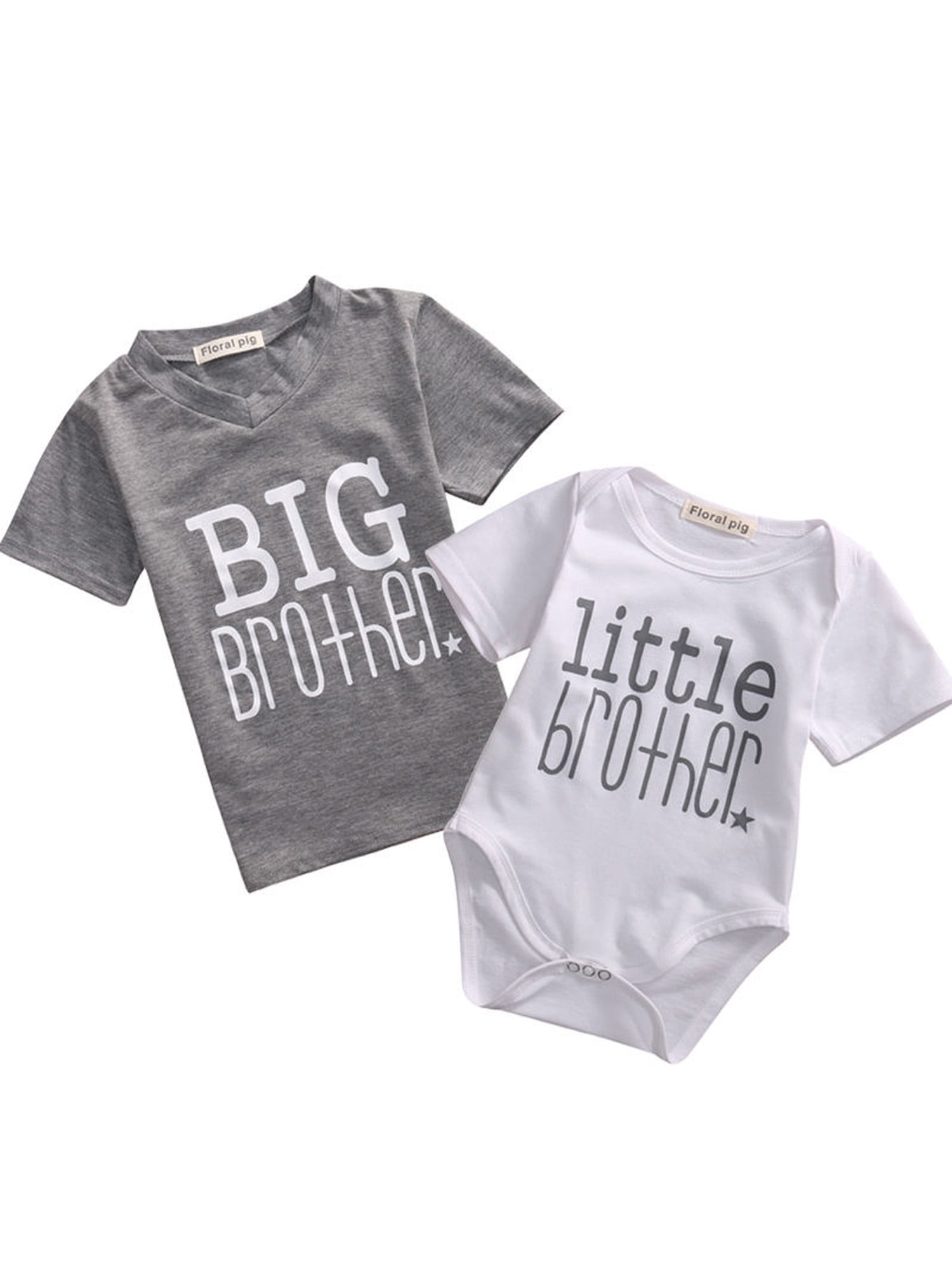 Family Matching Baby Boy Clothes Big Brother Little Brother Shirts ...