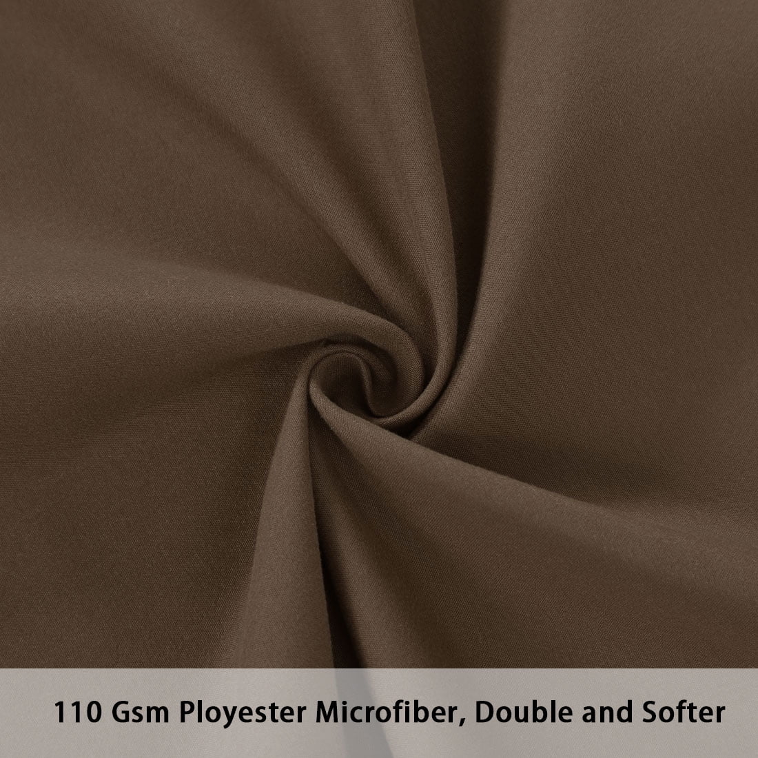 PiccoCasa Set of 2 Body Pillowcases Zippered Body Pillow Cover for Body Pillows, Standard Brown