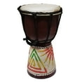 thumbnail image 3 of Djembe Drum Unique Sand Design Effect African Inspired Hand Made Musical Dcor 8 Inch Giraffe Pattern, 3 of 5