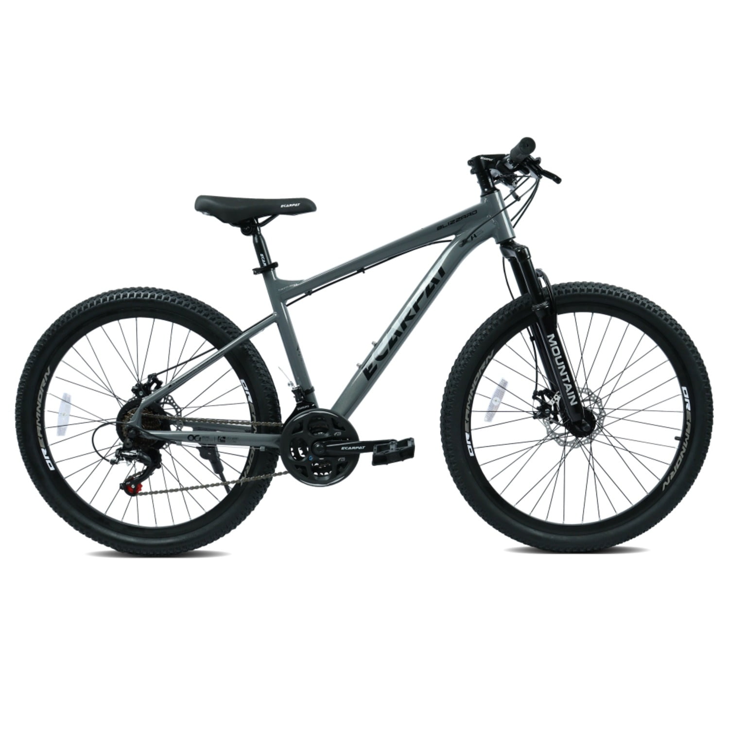 Ecarpat 26 Inch All-Terrain Mountain Bike with Disc Brakes 21-Speed Drivetrain & Durable Carbon Steel Frame Ideal for Men and Women, Perfect for Trail Riding and Touring
