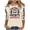 Beige, variant on Trendfront Womens Football Graphic T Shirts Crewneck 3/4 Sleeve Sports Slogan Print Casual Match Day Tee Tops