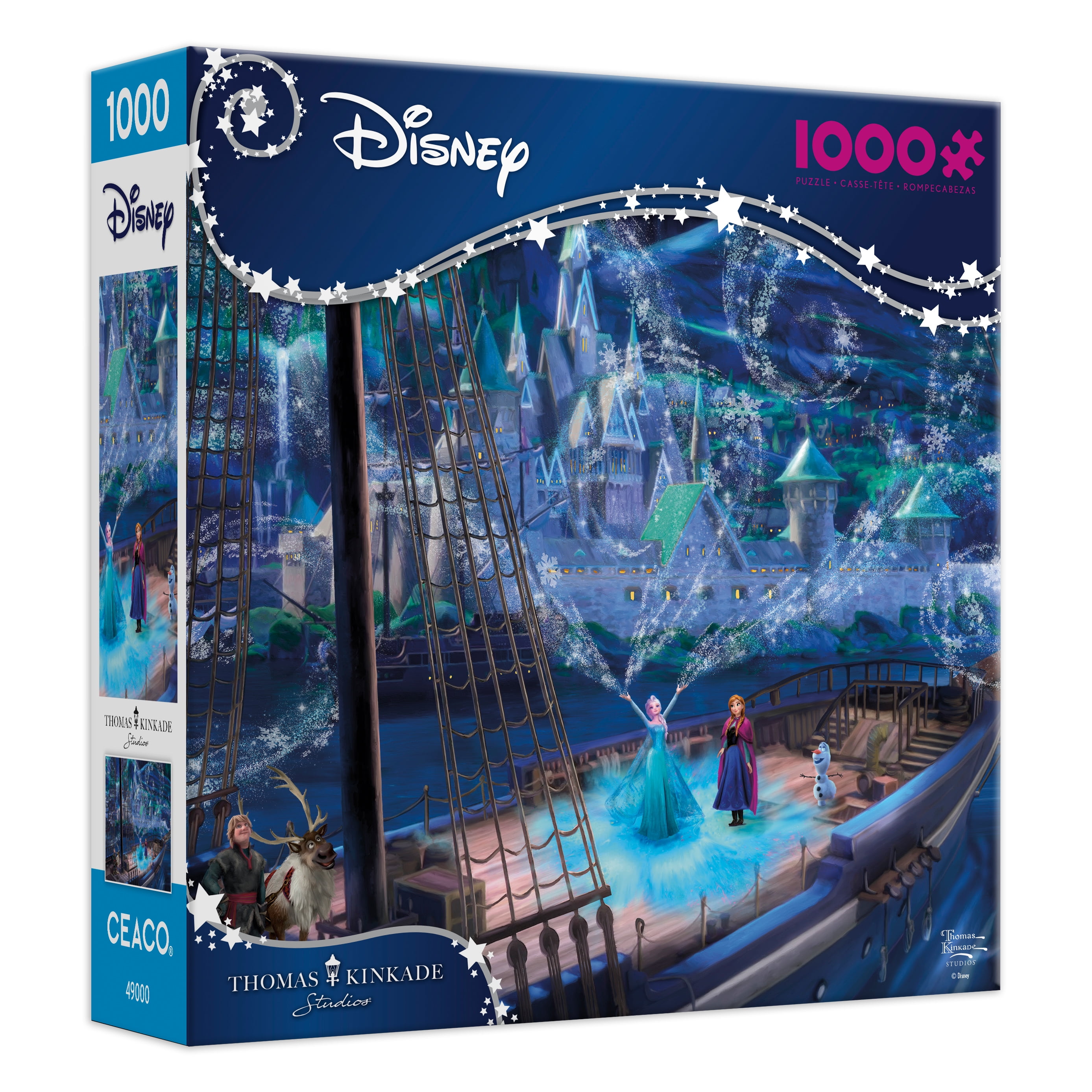 Puzzle en bois de 1000 pièces Ceaco Thomas Kinkade Frozen Love and Magic pour adultes à partir de 14 ans