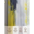 thumbnail image 6 of Yellow Gray Abstract Sheer Curtains for Living Room Bedroom, Light-filtering Sheer Curtain, Modern Graffiti Brush Rod Pocket Voile Window Treatment Drapes, 52’’Wx108’’L, 2 Panels Set, 6 of 7