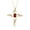 Garnet, variant on Necklace Yellow Gold Plated Silver Cross Necklace with Gemstone & Diamonds Pendant with 18" Chain 7X5MM Garnet January Birthstone Womens Jewelry Silver Necklace For Women