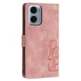 thumbnail image 3 of Leather For Motorola Moto G05 Case Tulip Embossed 5-card  Flip Wallet Leather Case with Card Holder Magnetic Closure ,Detachable Wrist Strap,Shockproof Phone Cases Cover,Pink,For Moto G05, 3 of 9