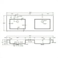 thumbnail image 6 of Ablitas 59.8 in. Rectangular White Composite Granite Stone Console Bathroom Sink, 6 of 6