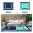 thumbnail image 2 of DEORAB 8'x10' Outdoor Rug Clearance Waterproof Patio Mat Reversible Plastic Camping Carpet,Royal Blue & Blue Green, 2 of 6
