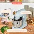 thumbnail image 5 of Beautiful 6 Qt Tilt-Head Stand Mixer with Dough Hook, Flat Beater, Balloon Whisk, Pastry Beater & Slicer/Shredder Set, Hydrangea by Drew Barrymore, 5 of 16