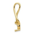 thumbnail image 2 of Real 14kt Yellow Gold Fancy 6.5mm Diamond Slide Mtg; for Adults and Teens; for Women and Men, 2 of 4