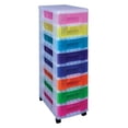 thumbnail image 2 of Really Useful Box® Plastic 8-Drawer Storage Tower, 7 Liters, 36 1/2" x 15 3/4" x 12", Clear/Rainbow, 2 of 7