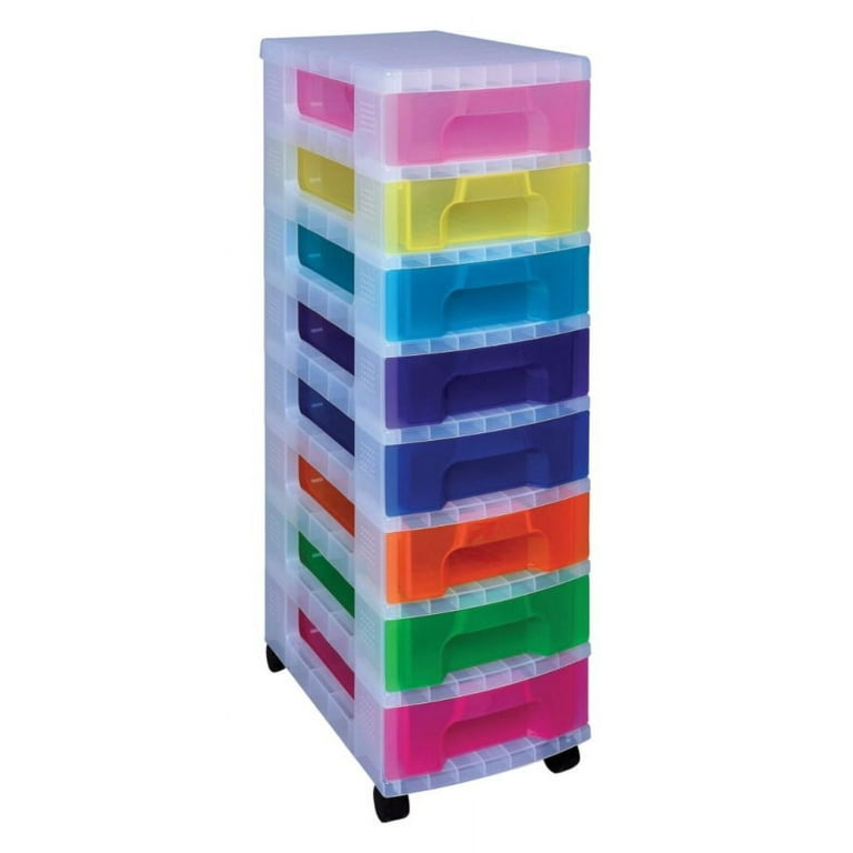 Really Useful Box® Plastic 8-Drawer Storage Tower, 36 1/2