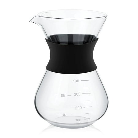 TOPINCN Coffee Maker Pot, Hand Drip Coffee Maker,Manual Hand Drip Coffee Maker Glass Pot with Stainless Steel