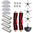 thumbnail image 1 of Set de 20 accesorios para aspiradora Xiaomi Roborock S6 s60 s65 S5 Max T6, 2 cepillos giratorios, 4 filtros, 4 paños, 3 cepillos laterales, 6 núcleos de agua, 1 rueda, 1 of 5