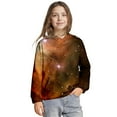 thumbnail image 3 of Girls Sweatshirts Galaxy Print Pullover Hoodie Top Casual Comfy Hoodies for Girls Size 3-4Y, 3 of 8