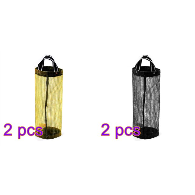 Soporte de bolsa de plástico dispensador colgante plegable de malla organizador de bolsa de basura soporte de bolsa de basura contenedores de reciclaje 2 uds Speravity JJ18872-02×2+JJ18872-01×2