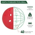 thumbnail image 2 of Luminous Pickleball Balls 40 Holes Glow in the Dark Pickleball Balls with Mesh Bag Red,Blue, 6 Pack, 2 of 8