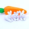 thumbnail image 1 of Conejo de peluche zanahoria monedero regalo de Pascua Mini conejito muñeca decoración del hogar, 1 of 5