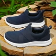 thumbnail image 2 of Men's Slip On Sneakers Casual Fashion Wedge Walking Shoes Wide Width Non Slip Sport Orthopedic Footwear, 2 of 5