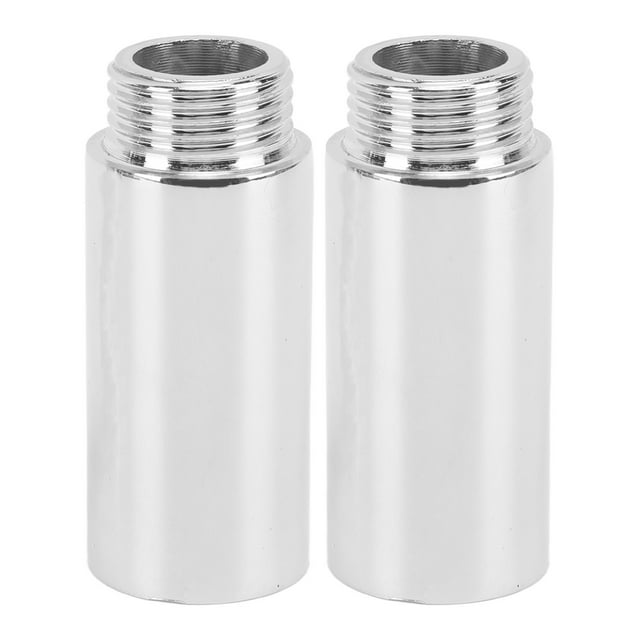 2 piezas de extensión de brazo de ducha de acero inoxidable cromado, tubo de extensión de cabezal de ducha para baño, 5,1 cm/2 pulgadas