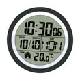 thumbnail image 2 of Reloj de ducha digital con indicador de fecha y temperatura interior, reloj de pared pequeño para cocina Negro, 2 of 8