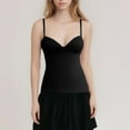 thumbnail image 6 of Women's Plus Size Camisole with Built-in Bra, Sexy V Neck Padded Tank Top, Adjustable Strap Cami Undershirt, Soft Sleepwear Layering Vest, 6 of 6