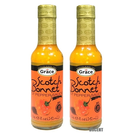 Grape Pack - 2 Pack Grace Scotch Bonnet Hot Pepper Sauce 4.8 oz Each