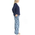 thumbnail image 4 of MUK LUKS Womens Pajama 2-Piece Set, Super Soft Long Sleeve Shirt and Pants, Sweater Weather, Pijama De Mujer, Blue TieDye, L, 4 of 6